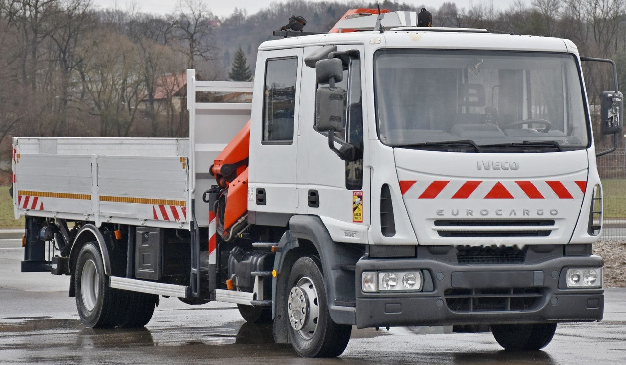 Dropside/ Flatbed truck, Crane truck IVECO Eurocargo 130E18: picture 3
