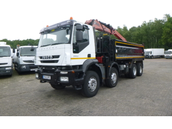 Tipper, Crane truck Iveco AD340T36 8X4 RHD tipper + Hiab 1282 DK-2 Duo: picture 1