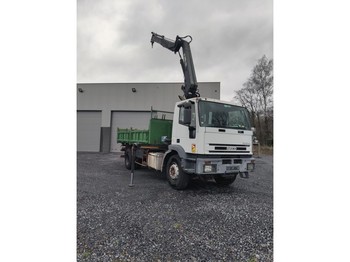 Tipper, Crane truck Iveco Eurotech 240 TRI-BENNE + GRUE HIAB 125-1: picture 1