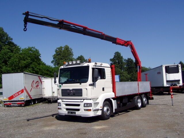 Dropside/ Flatbed truck, Crane truck MAN 26.430, KRAN FASSI150A24-Fernbedienung: picture 5