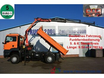 Tipper, Crane truck MAN TGS 18.360 4x4 PK9001 EH Kran +Funkfernbedienung: picture 1