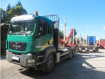 MAN TGS 33.480 6x4 Timbeer combination  - Timber truck, Crane truck