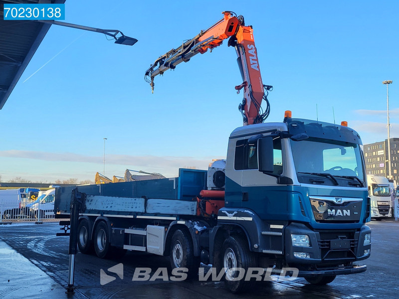 Dropside/ Flatbed truck, Crane truck MAN TGS 35.420 8X4 Altas 332.3E-A4 Kran Crane Retarder Euro 6: picture 6