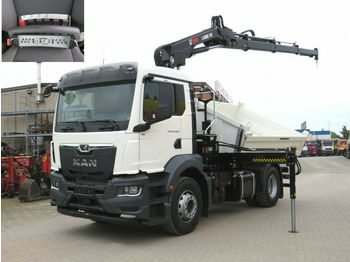 New Tipper, Crane truck MAN TGS 3 22.400 4x2 BB 2-Achs Kipper Kran Funk, Gre: picture 1
