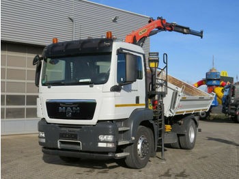 Tipper, Crane truck MAN TG-S 18.440 4x2 2-Achs Kipper Kran 11m/to. Greif: picture 1