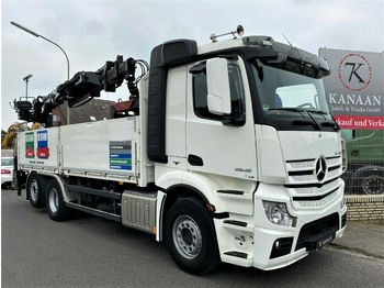 Dropside/ Flatbed truck Mercedes-Benz 2545 Actros  Hiab 166 K Pro Baustoff Euro6: picture 1