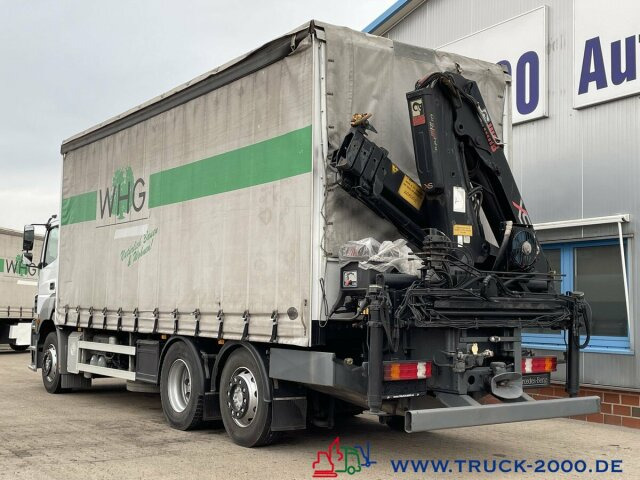 Curtainsider truck, Crane truck Mercedes-Benz 2636 Kran Hiab XS 144 Schiebeplane L+R + Dach BC: picture 6