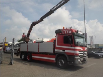 Dropside/ Flatbed truck Mercedes-Benz Actros 2544 6x2 with 16T HMF crane: picture 1