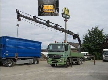 Dropside/ Flatbed truck, Crane truck Mercedes-Benz Actros 2641 6x4  Pritsche Heckkran 28m/to,6xhydr: picture 1