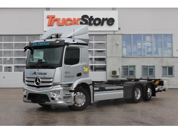 Mercedes-Benz eActros 300 L BDF Distronic Spur-Ass Totwinkel  - Container transporter/ Swap body truck, Electric truck