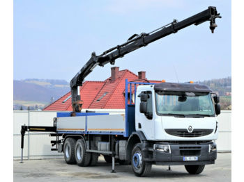 Dropside/ Flatbed truck Renault Premium 370DXI Pritsche 7,00m+Kran Topzustand!: picture 1