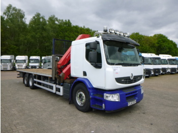 Dropside/ Flatbed truck, Crane truck Renault Premium 380 dxi 6x2 RHD + HMF 2620-K4: picture 2