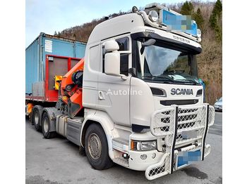 Dropside/ Flatbed truck SCANIA R580 V8 *6x2 *Palfinger PK53002+winch *Euro 6: picture 1