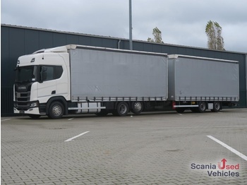 Curtainsider truck SCANIA R 450 B6x2*4LA RETARDER 8T HUBDACH 775x249x295: picture 1