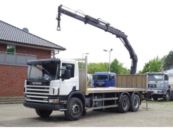 Dropside/ Flatbed truck Scania 114-340 6x4 / HIAB Kran / Klima: picture 1