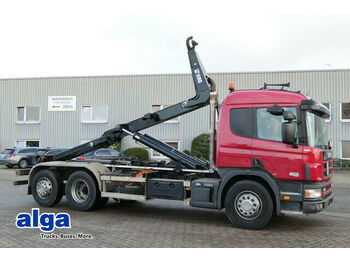 Hook lift truck Scania 114 G 380 6x2, Hiab XR21T55 aus 2013, Klima: picture 1