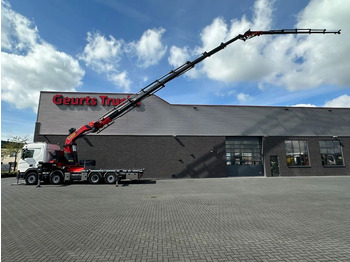 Crane truck, Dropside/ Flatbed truck Scania R590 V8 NGS 8X2 + PALFINGER PK 135.002 TEC 7 H +: picture 1
