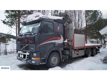 Dropside/ Flatbed truck, Crane truck Volvo FH12: picture 1