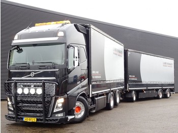 Curtainsider truck Volvo FH16.550 6X2 + 3 AXLE TRAILER / COMBI / SIDE BOARDS: picture 1