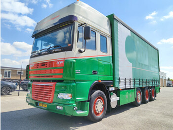 DAF XF 95.430 8x2 SuperSpaceCab Euro3 - CurtainSider 7.31m + Ramp 16T - MachineTransporter - 6 Persons (V555) - Autotransporter truck: picture 1