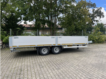 Dropside/ Flatbed trailer Möslein  Tandem Pritsche- Tieflader mit Rungentaschen: picture 4