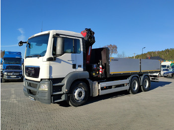 Dropside/ Flatbed truck, Crane truck MAN TGS 26.360 6x4: picture 2