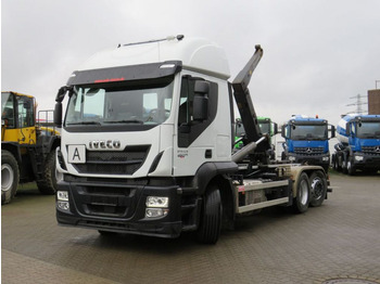 Hook lift truck Iveco STRALIS 260 S 46 Abrollkipper Deutsch, Lenk+Lift: picture 1