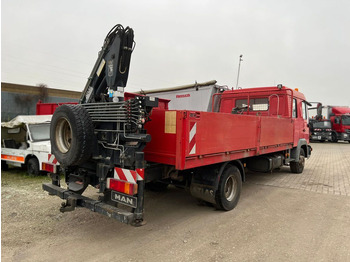 Dropside/ Flatbed truck, Crane truck MAN LE 12.225 LC Pritsche Heckkran 6 Zylinder Doka T: picture 3