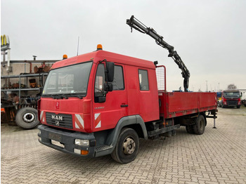 Dropside/ Flatbed truck, Crane truck MAN LE 12.225 LC Pritsche Heckkran 6 Zylinder Doka T: picture 5