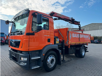Tipper, Crane truck MAN TGM 18.340 4x2 Euro 6 Kipper Kran PK11001.K: picture 2