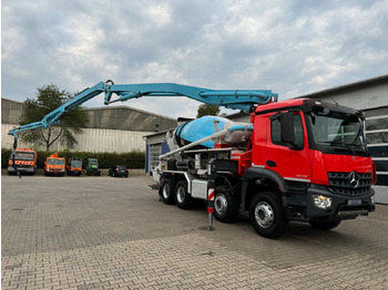 Concrete mixer truck Mercedes-Benz AROCS 3243 8x4 Euro 6 Pumi Putzmeister TMM 24-3: picture 2