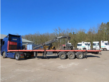 Dropside/ Flatbed semi-trailer Kaiser HIAB  175, REMOTE control,  retractable: picture 2