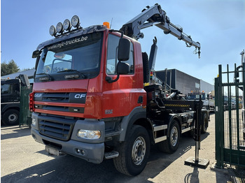 Hook lift truck, Crane truck DAF CF 85.410 8x4 HOOKLIFT + CRANE HIAB 244 EP-3 HIDUO - Radio - Rotator - RETARDER - EURO 4 - BIG AXLES HUB REDUCTION: picture 5