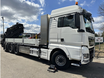 Crane truck MAN TGX 35.420 8x4-4 TRIDEM + CRANE (26m!) HIAB X-HIPRO 408 E-5 + JIB 100X-5 - PLATFORM 6m40 - *306.245km* - BE TRUCK: picture 3