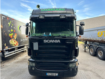 Dropside/ Flatbed truck, Crane truck Scania R620 8x2 + KRAN HIAB 800EP-5 HiPro - RETARDER - LIFT/STEERING AXLE - HIGHLINE SLEEPER - LEATHER - ALCOA: picture 2