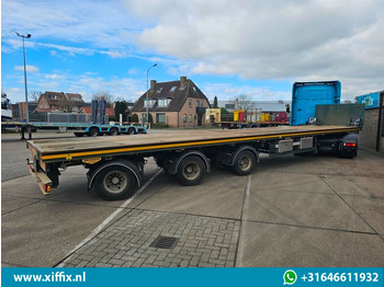 Dropside/ Flatbed semi-trailer Broshuis 3-ass. Vlakke uitschuifbare Mega oplegger / 3x gestuurd: picture 4