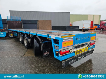 Dropside/ Flatbed semi-trailer ES-GE 3-ass. Vlakke uitschuifbare oplegger / Naloop gestuurd: picture 4