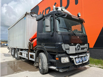 Dropside/ Flatbed truck, Crane truck Mercedes-Benz Actros 2536 6x2*4 PK18002 / BOX L=6965 mm: picture 3