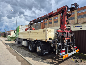 Dropside/ Flatbed truck, Crane truck Scania R 420: picture 2