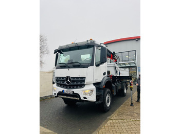 Tipper, Crane truck Mercedes-Benz Arocs 1835  4x4 Meiller Fassi Kran Kipper: picture 3