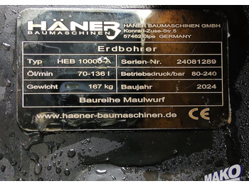 New Attachment for Construction machinery NOWY nieużywany świder do ziemi Haner HEB 10000-A: picture 4