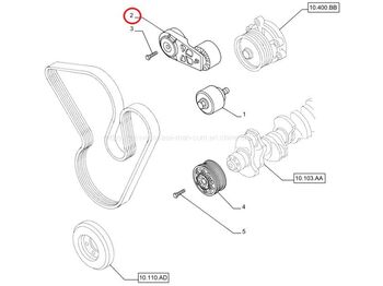 Belt tensioner FPT IVECO CASE Cursor11 F3GFE613A B001 5801863562 EXHAUST MANIFOLD 504027315 Belt Tensioner 504046191: picture 4