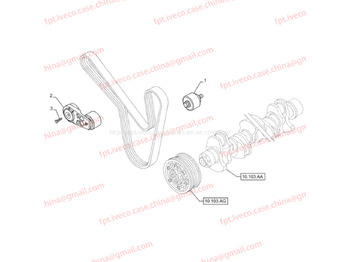 Belt tensioner FPT IVECO CASE Cursor9 F2CFE614A*B041/F2CGE614F*V004 5802431166 TIGHTENING WHEEL504315786: picture 3
