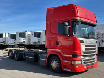 Container transporter/ Swap body truck Scania R410 6x2 Topline, BDF, E6,  Automatik, Redarter,  Standklima, Liftachse: picture 3