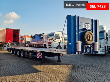 Dropside/ Flatbed semi-trailer Meusburger MPS-4 / Lenkachse / Liftachse: picture 3