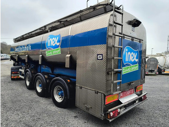 Tank semi-trailer for transportation of milk Mafa INSULATED INOX TANK 29000L 3 COMP - PUMP/COUNTER - 2 STEERING AXLES: picture 3