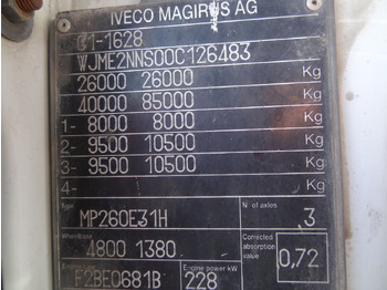 Crane truck, Dropside/ Flatbed truck Iveco EuroTrakker 260E31 6X4 Palfinger 36002: picture 3