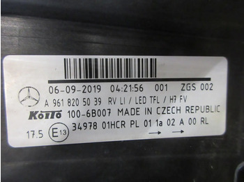 Headlight for Truck Mercedes-Benz A 961 820 50 39 KOPLAMP LED MERCEDES 1845 MP5 MODEL 2021: picture 5