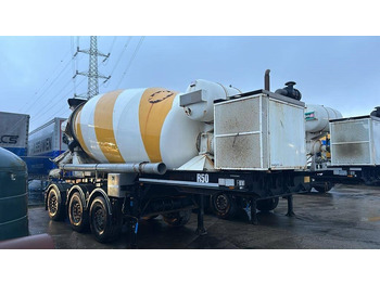 Concrete mixer semi-trailer