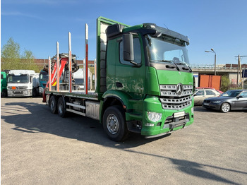 Timber truck, Crane truck Mercedes-Benz Actros 2571 Holztransporter mit Kran: picture 2